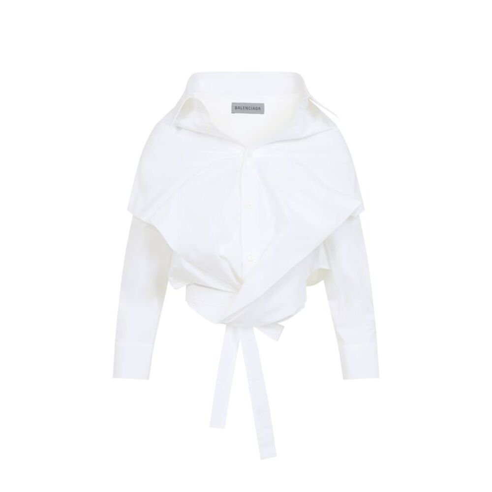 Balenciaga Off Shoulder Shirt Women